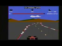 une photo d'Ã©cran de Pole Position sur Atari 2600